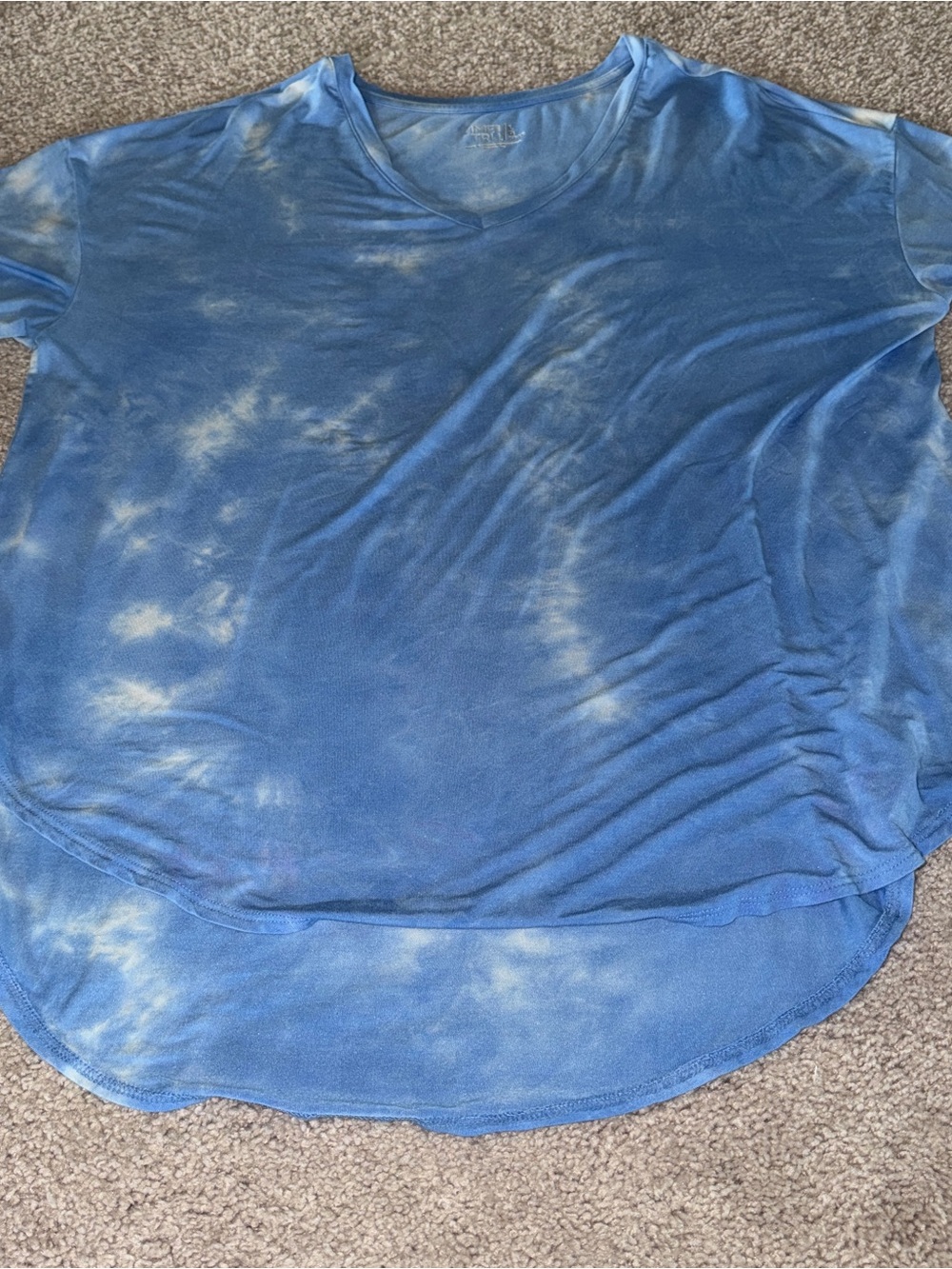 Time and Tru Blue V-Neck Tee - Picture 4 of 4